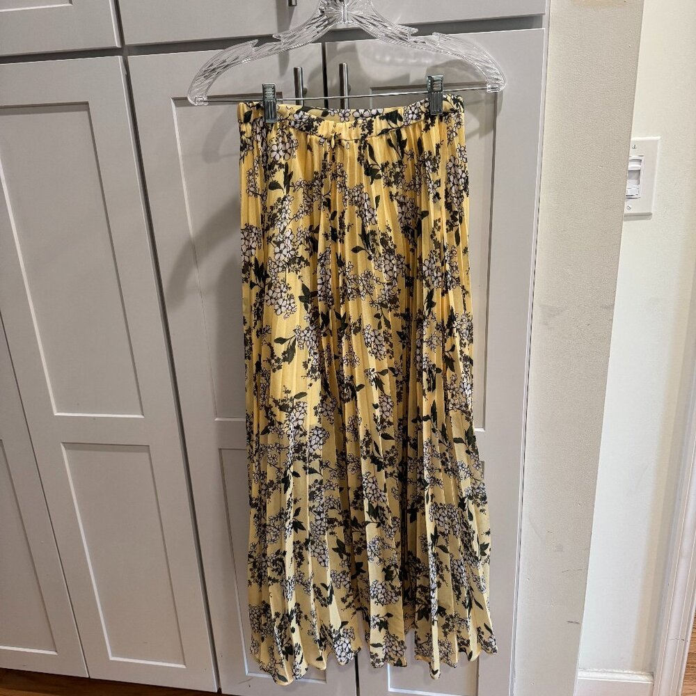 KEEPSAKE The Label Skirt Flare Pleated Midi Yellow Green